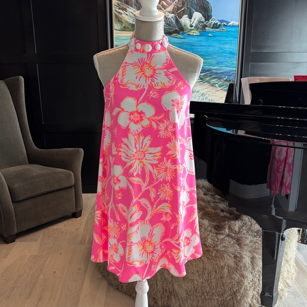 Lilly Pulitzer Vibrant Pink and Orange Dress